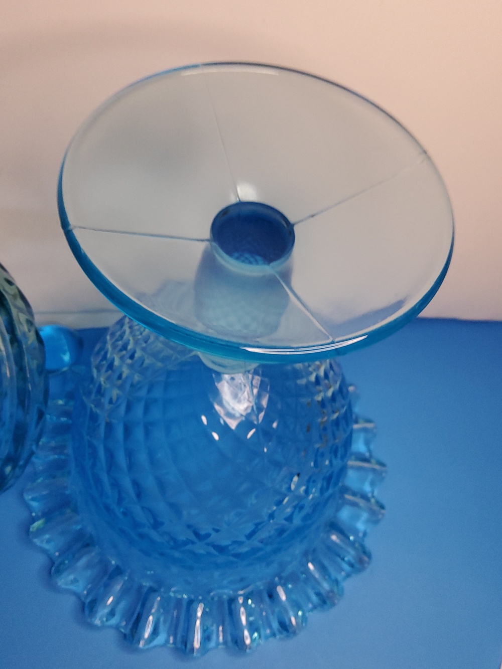 Viking Glass Yesteryear Lidded Compote. - Picture 8 of 8
